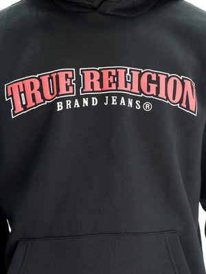 True Religion Arch Po Hoodie Heather Grey-True Religion