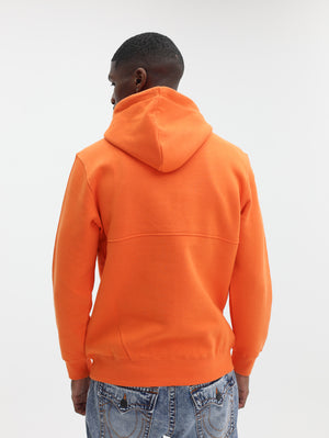 True Religion Fleece Pullover Anorak Mandarin Orange-True Religion