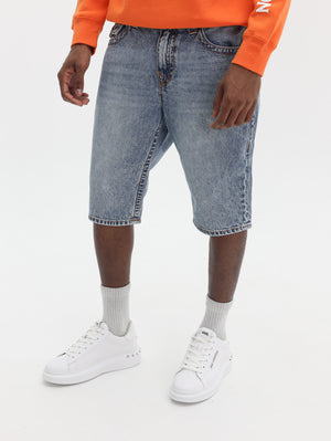 True Religion Ricky Sn Flap Short Blue Cascade Medium Wash-True Religion