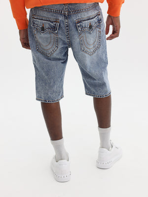 True Religion Ricky Sn Flap Short Blue Cascade Medium Wash-True Religion