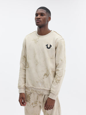 True Religion Debossed Rib Pullover Tapioca-True Religion