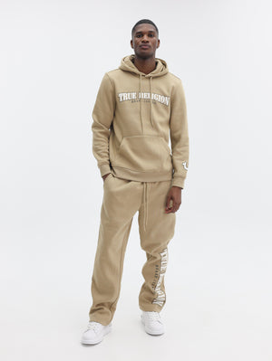 True Religion Arch Po Hoodie Travertine-True Religion