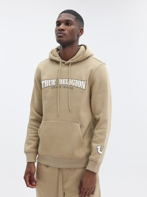 True Religion Arch Po Hoodie Travertine-True Religion