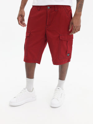 True Religion Ripstop Sn Cargo Flap Short Red Dahlia-True Religion