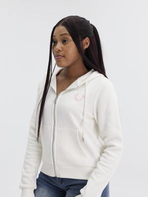 True Religion Classic Sweater Embroidered Zip Hoodie Pink