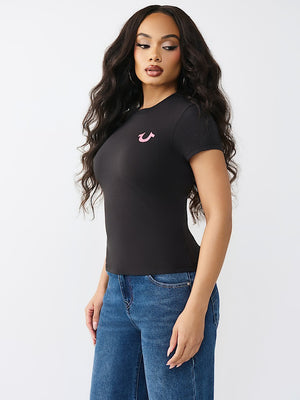 True Religion T-Shirt True Classic Glitter Black