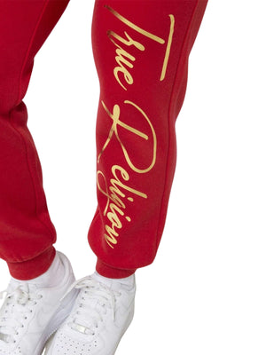 TRUE RELIGION TR MID RISE JOGGER JESTER RED-True Religion