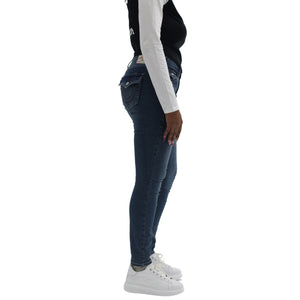 TRUE RELIGION JENNIE SN MR FLAP SKINNY MEDIUM BONECHILL WASH-True Religion