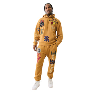 TRUE RELIGION SWEATER PATCH EMBRO HOODIE CARAMEL-True Religion