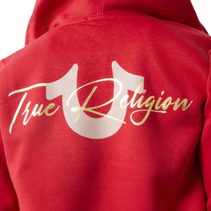 TRUE RELIGION FOIL HS ZIP HOODIE JESTER RED-True Religion