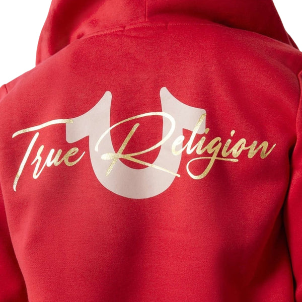TRUE RELIGION FOIL HS ZIP HOODIE JESTER RED