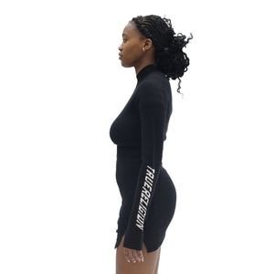 TRUE RELIGION MOTO BRANDED SWEATER DRESS JET BLACK-True Religion