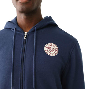 TRUE RELIGION TRUE COLLEGE ZIP HOODIE DRESS BLUE-True Religion