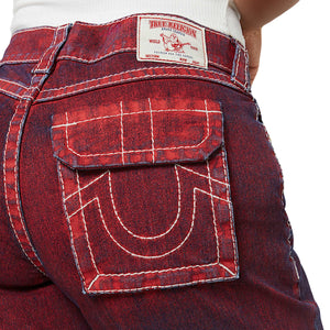 TRUE RELIGION BIG T BOBBIE BAGGY JEANS INDIGO RED-True Religion