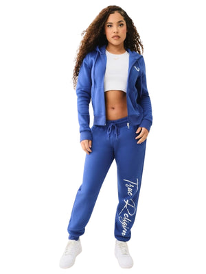TRUE RELIGION FOIL HS ZIP HOODIE SODALITE BLUE-True Religion