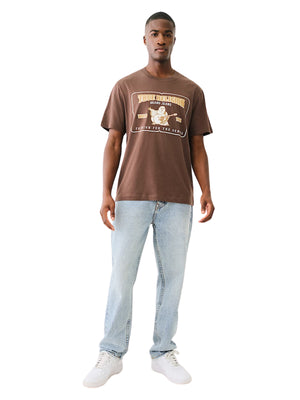 TRUE RELIGION CREW HIGH DENSITY SRS RAILROAD TEE BRACKEN-True Religion