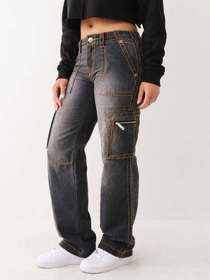 True Religion Cargo Pants Ladies Zipper Military Marseille-True Religion