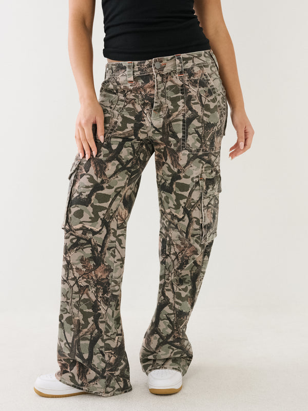 True Religion Bobbi Cargo Pants Ladies Baggy Hunting Camo