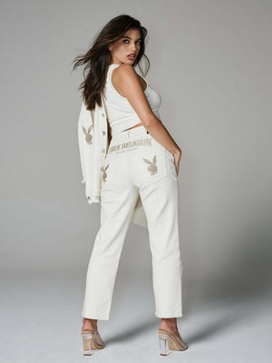 True Religion Gardena 90S Jeans Straight Beige-True Religion