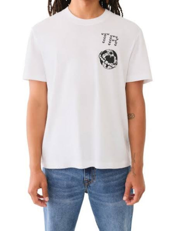 True Religion T-Shirt Multi Graphic White