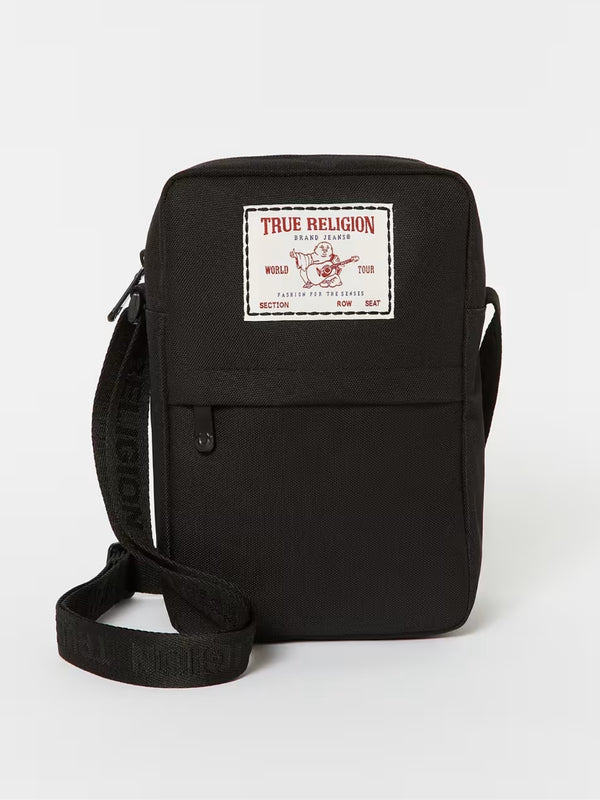 True Religion Crossbody Bag Logo Patch Black