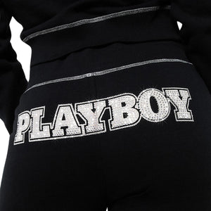 TRUE RELIGION TRXPB CRYSTAL MR BOOTCUT PANTS JET BLACK-True Religion