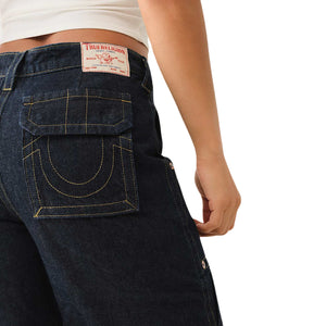 TRUE RELIGION JEAN CARPENTER BAGGY CARGO FLAP 2S BODY RINSE-True Religion