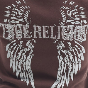 TRUE RELIGION CRYSTAL WING HS ZIP HOODIE DEEP MAHOGANY-True Religion