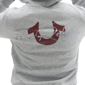 TRUE RELIGION FOIL HS ZIP HOODIE HEATHER GREY-True Religion