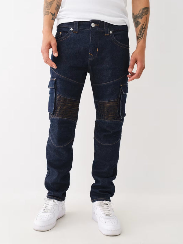 True Religion Rocco Cargo Pants Moto Body Rinse