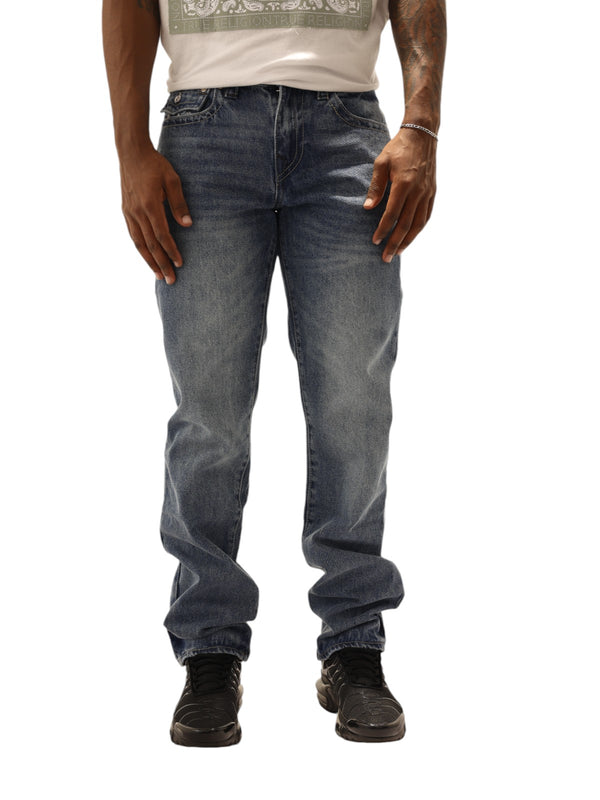 True Religion Ricky Jeans Raw Edge Cephus Medium Wash