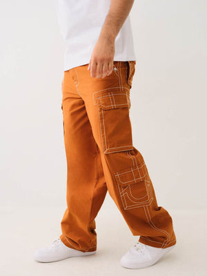True Religion Big T Cargo Pants Baggy Caramel-True Religion