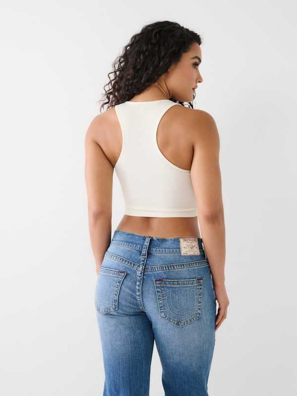 True Religion V Notch Tank Winter White