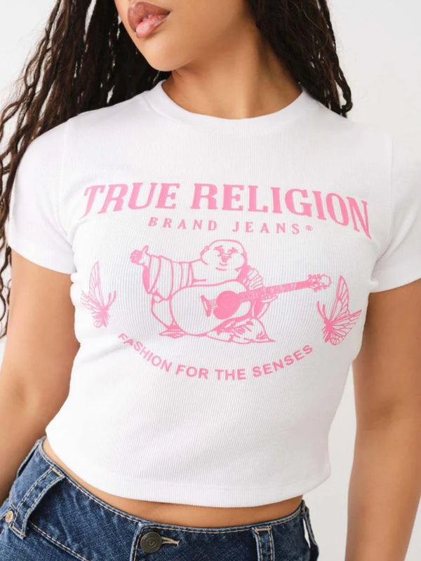 True Religion Butterfly Buddha T-Shirt White