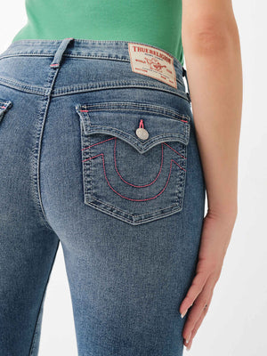 True Religion Joey Jeans Mid Rise Flare Blue-True Religion