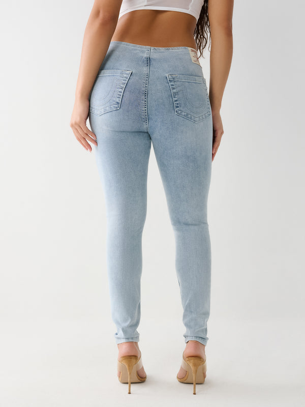 Low Rise Ruched Skinny Jean