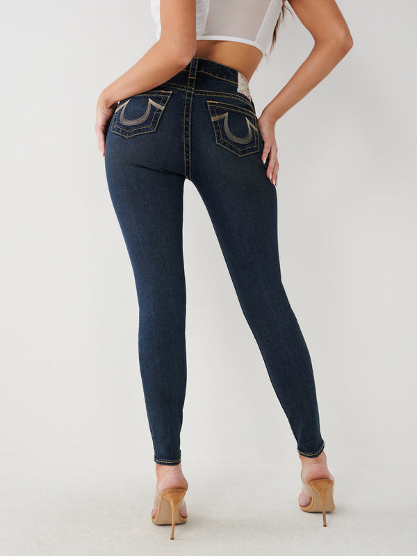 True Religion Jeans Ladies Lurex Jenne Mr Skinny Aizome