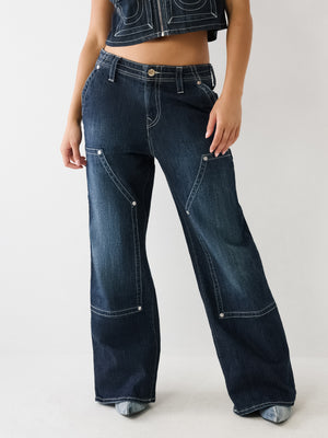 True Religion Bobbi Jeans Carpenter Baggy Dark Wash-True Religion