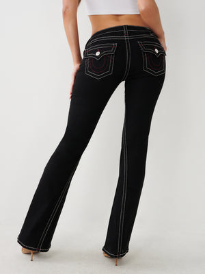 True Religion Joey Jeans Ladies Low Rise Flare Rinse Black-True Religion