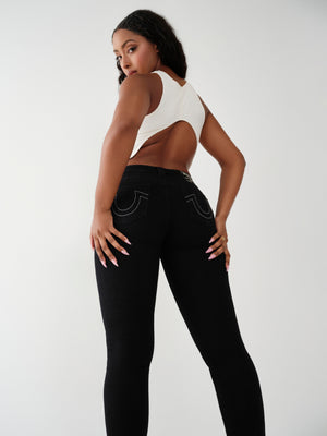 True Religion Billie Jeans Ladies Curvy Rinse Black-True Religion