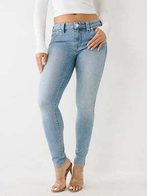 True Religion Halle Jeans Ladies Mid Rise Skinny Peak Spot-True Religion