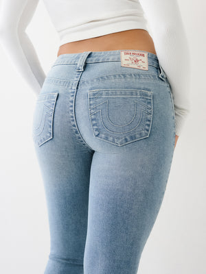 True Religion Halle Jeans Ladies Mid Rise Skinny Peak Spot-True Religion