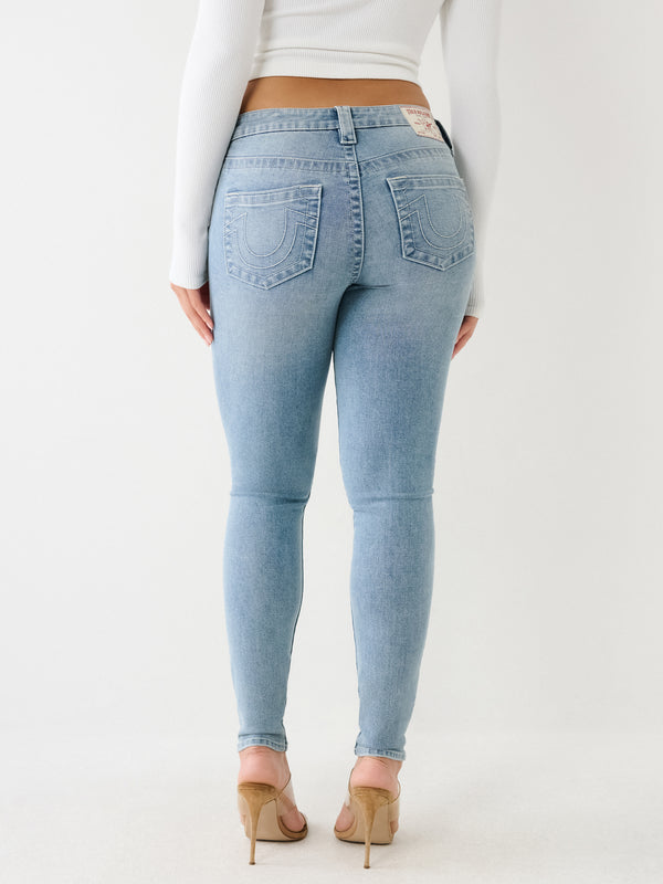 True Religion Halle Jeans Ladies Mid Rise Skinny Peak Spot