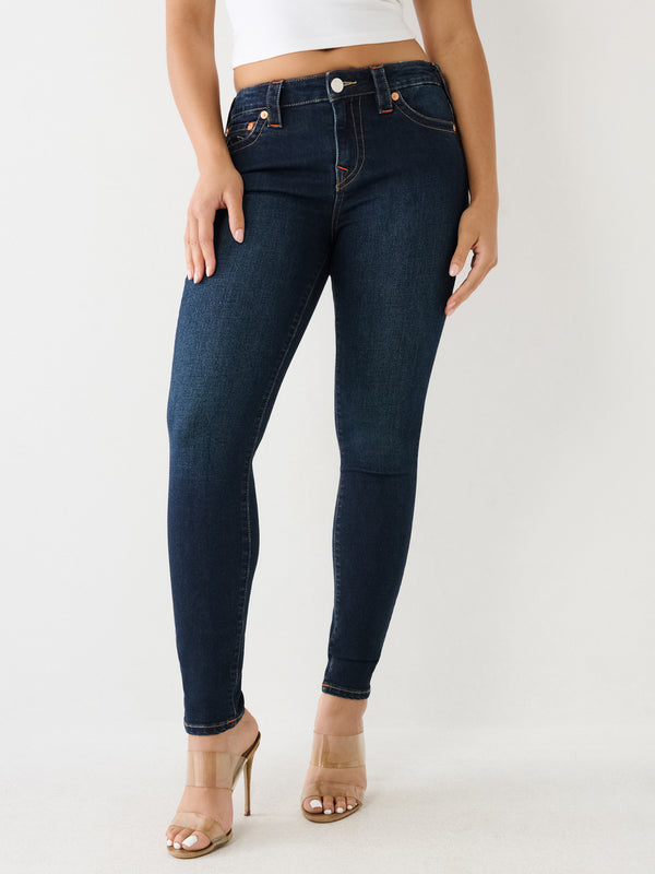 True Religion Halle Jeans Ladies Mid Rise Skinny Muddy Waters