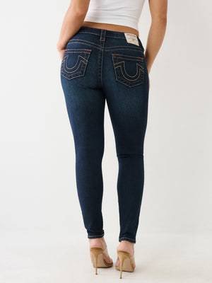 True Religion Halle Jeans Ladies Mid Rise Skinny Muddy Waters-True Religion