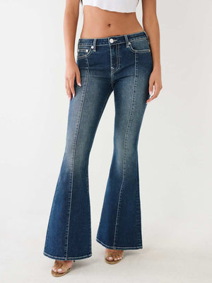 True Religion Charlie Jeans Mid Rise Seamed Flare Love In A Mist-True Religion