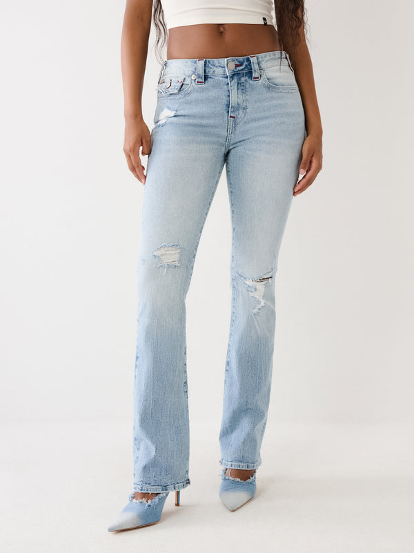 True Religion Becca Jeans Bootcut Flap Mimosa Destroy