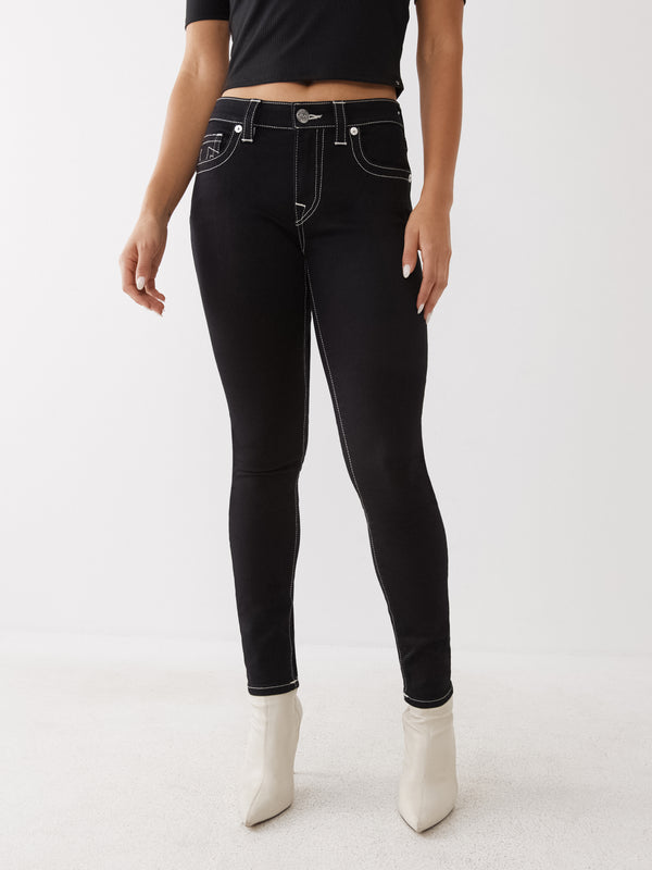 True Religion Jennie Jeans No Flap Rinse Black