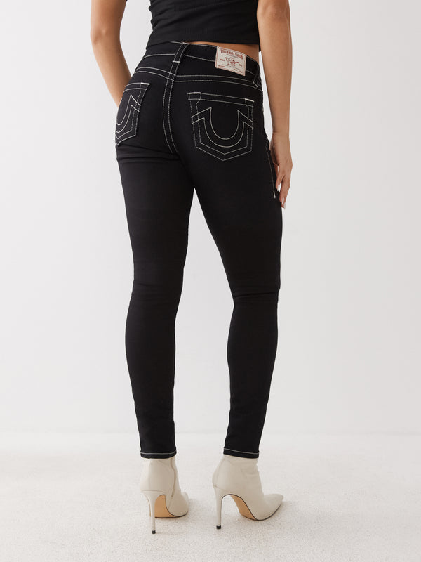 True Religion Jennie Jeans No Flap Rinse Black