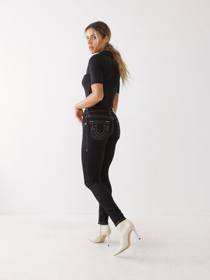 True Religion Jennie Jeans No Flap Rinse Black-True Religion